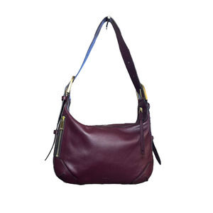 NWOT Fossil Hannah hobo in purple burgundy leather